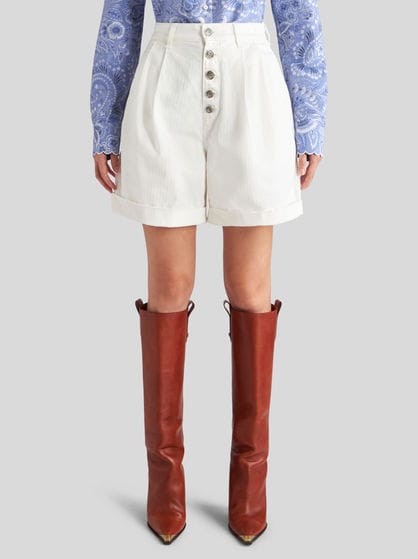 COTTON BERMUDA SHORTS WITH BUTTONS