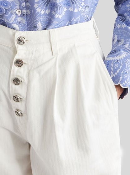 COTTON BERMUDA SHORTS WITH BUTTONS