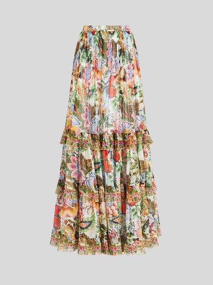 실크 맥시 스커트