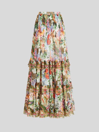 실크 맥시 스커트