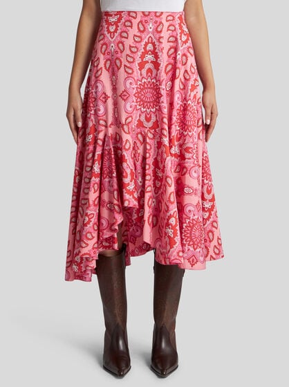 POPLIN MIDI SKIRT