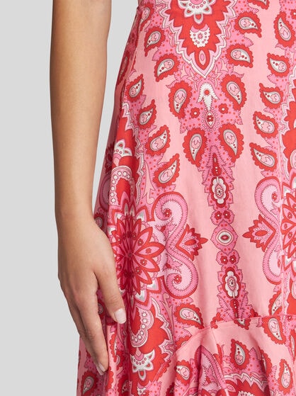 POPLIN MIDI SKIRT