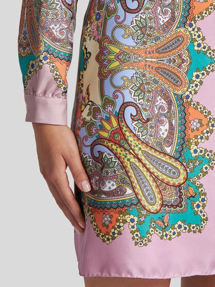 SILK TWILL MINI SKIRT
