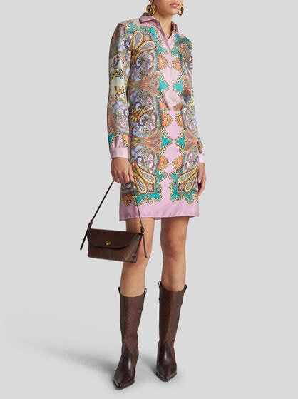 SILK TWILL MINI SKIRT