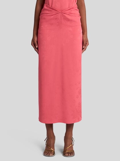 JACQUARD MIDI SKIRT