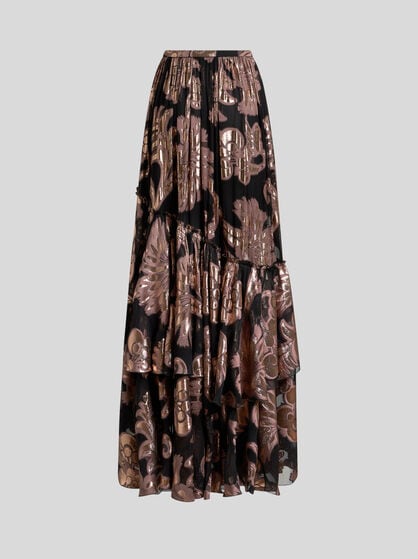 FIL COUPÉ JACQUARD MAXI SKIRT
