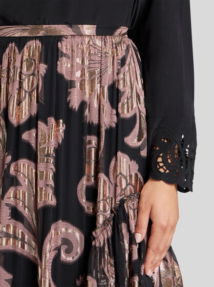 FIL COUPÉ JACQUARD MAXI SKIRT