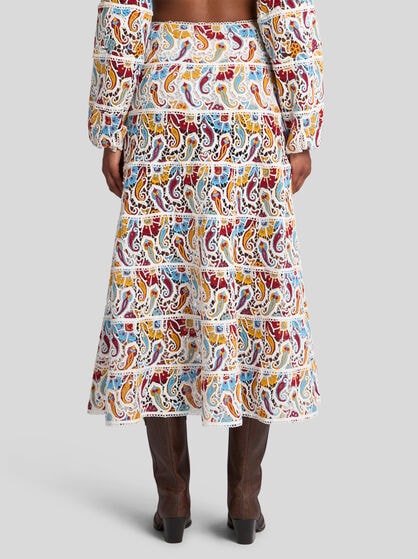 PAISLEY MACRAMÉ SKIRT
