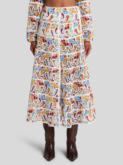 PAISLEY MACRAMÉ SKIRT