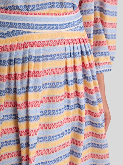 COTTON-BLEND JACQUARD MIDI SKIRT