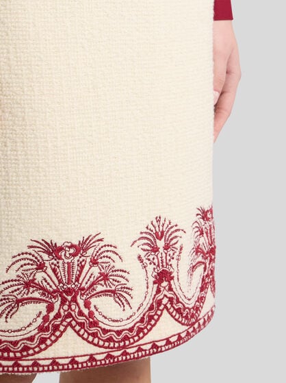 WOOL BOUCLÉ PENCIL SKIRT