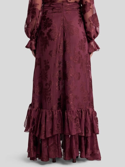 FIL COUPÉ CHIFFON MAXI SKIRT
