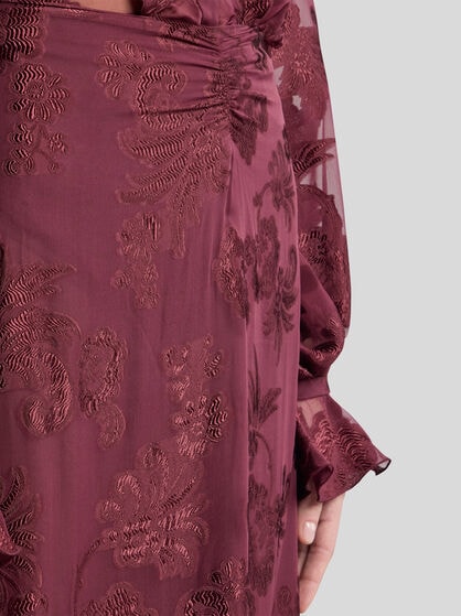 FIL COUPÉ CHIFFON MAXI SKIRT