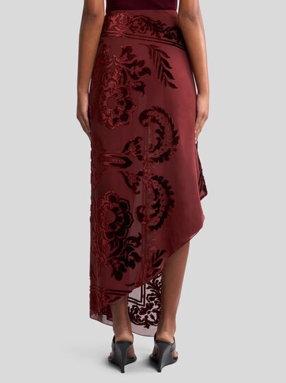 SKIRT WITH SEE-THROUGH EFFECT