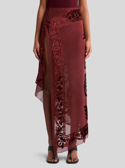 SKIRT WITH SEE-THROUGH EFFECT