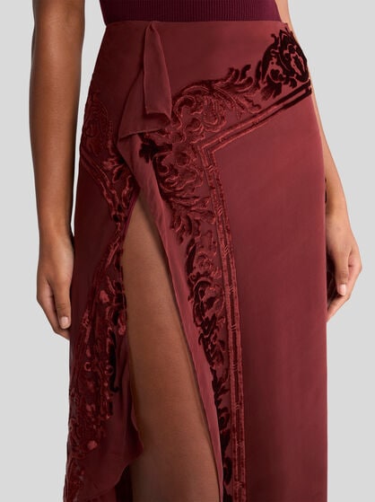 SKIRT WITH SEE-THROUGH EFFECT