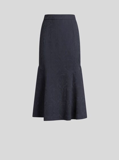 STRETCH CADY JACQUARD SKIRT