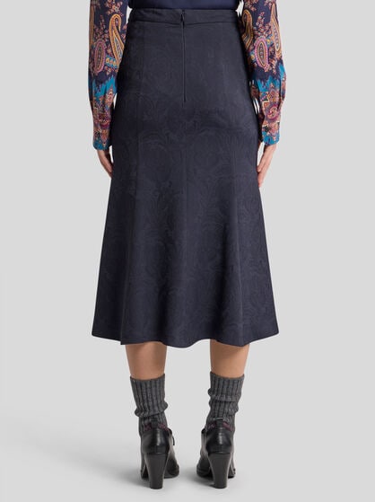 STRETCH CADY JACQUARD SKIRT