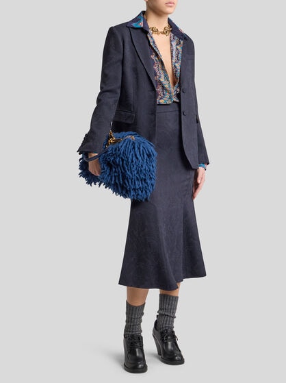 STRETCH CADY JACQUARD SKIRT