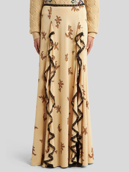 MAXI SKIRT WITH FLORAL PRINT