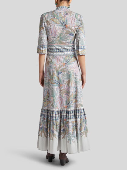 COTTON DRESS WITH FLOUNCE
