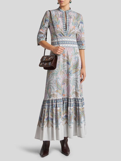 COTTON DRESS WITH FLOUNCE