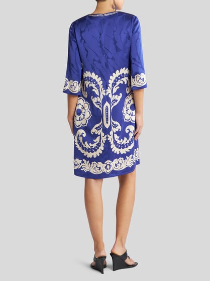 FLORAL JACQUARD TUNIC DRESS