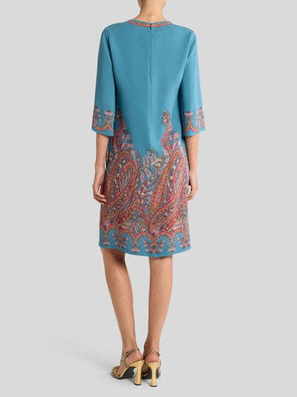 CADY TUNIC DRESS WITH PLACED PRINT