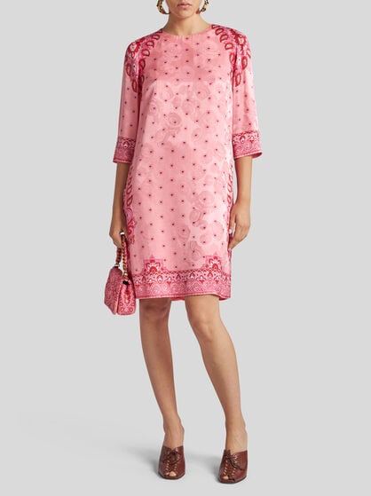 SILK-BLEND TUNIC DRESS