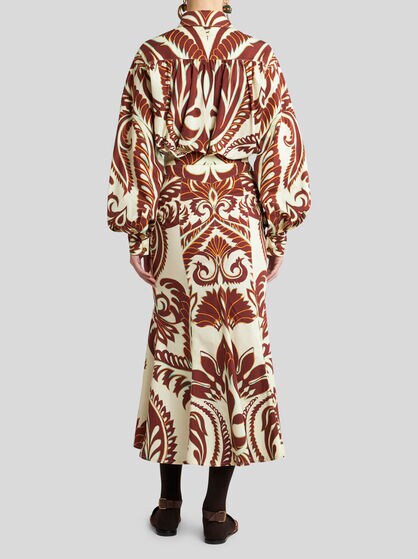 HEMDBLUSENKLEID AUS BEDRUCKTER BAUMWOLLE