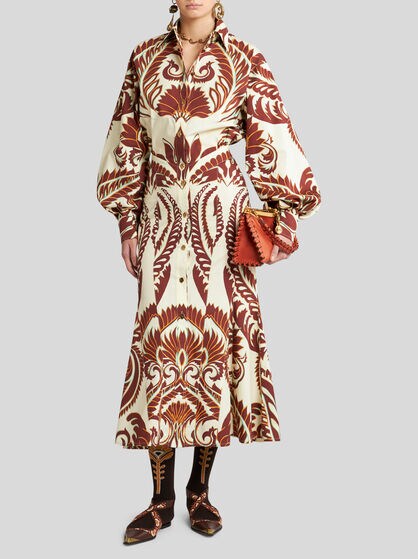 HEMDBLUSENKLEID AUS BEDRUCKTER BAUMWOLLE