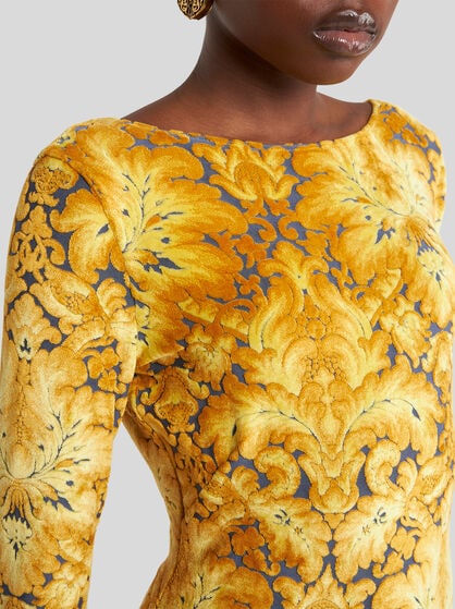 CHENILLE JACQUARD DRESS
