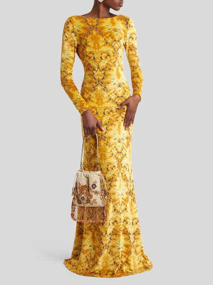 CHENILLE JACQUARD DRESS