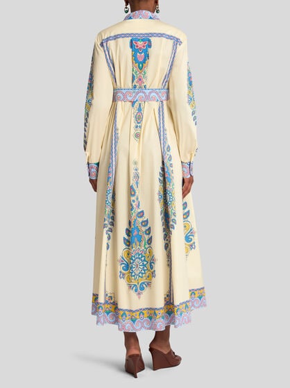 PRINTED COTTON SHIRT DRESS