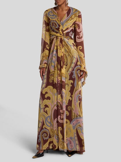 PRINTED SILK DRESS