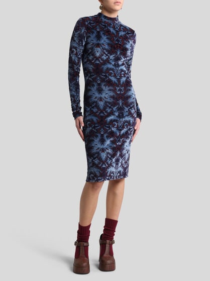 CHENILLE JACQUARD DRESS