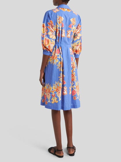 PRINTED COTTON SHIRT DRESS