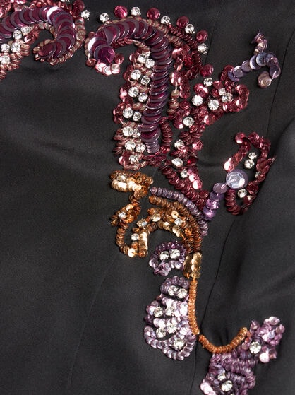 EMBROIDERED SILK DRESS