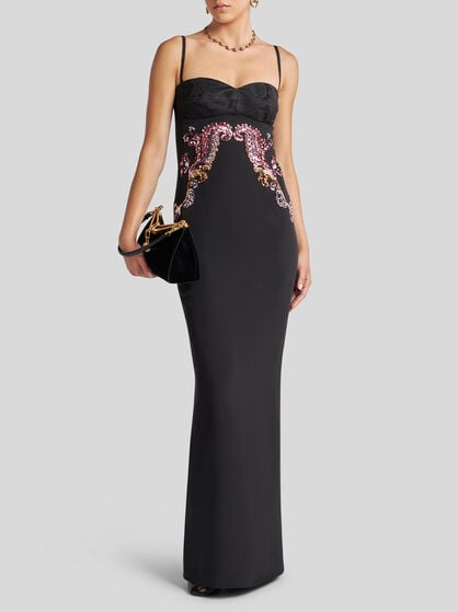 EMBROIDERED SILK DRESS