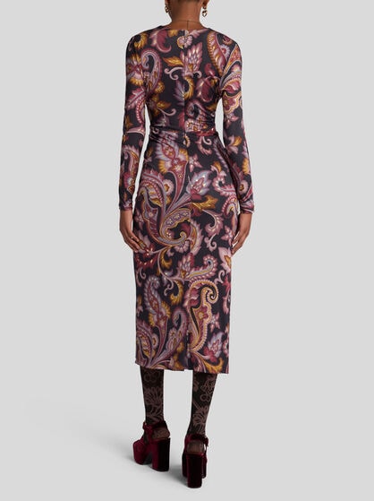 MIDI DRESS WITH ALL-OVER PRINT