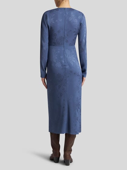 JACQUARD DRESS WITH KNOT