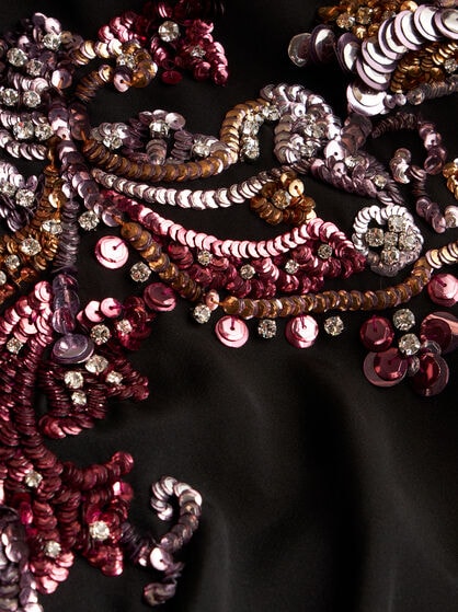 EMBROIDERED SILK DRESS