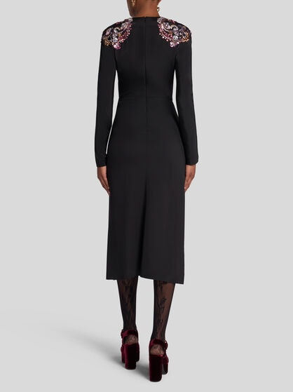 EMBROIDERED SILK DRESS