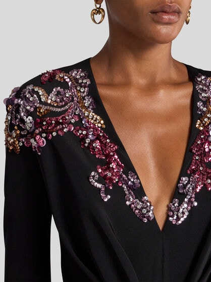 EMBROIDERED SILK DRESS