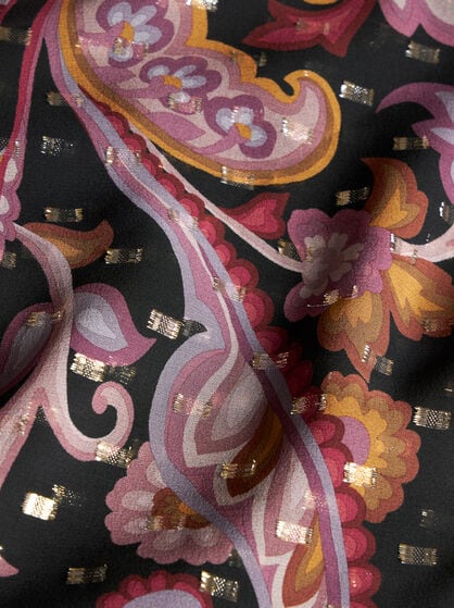 FIL COUPÉ SILK MIDI DRESS