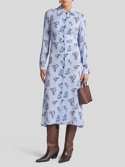 STRETCH SABLE SHIRT DRESS