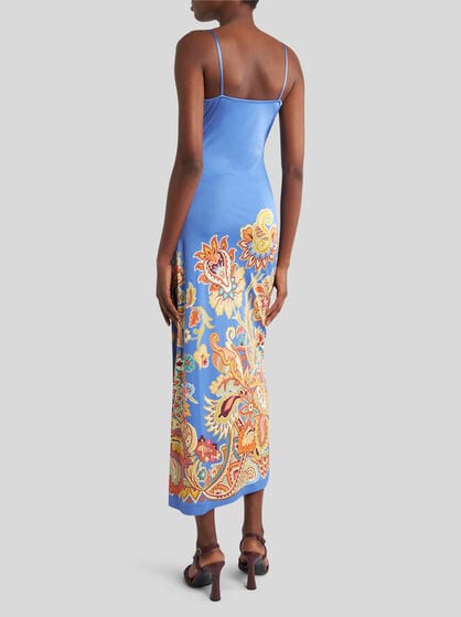 LONG PRINTED JERSEY DRESS