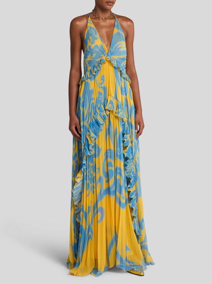 LONG DRESS WITH RUFFLES
