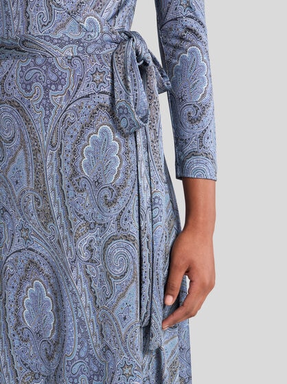 PAISLEY WRAPAROUND DRESS