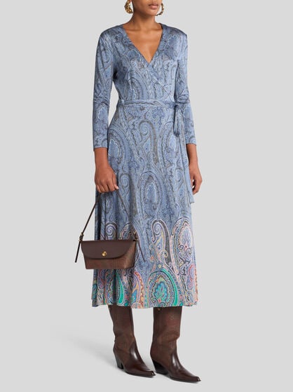 PAISLEY WRAPAROUND DRESS